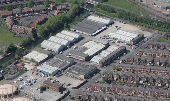 Longford Trading Estate Aerial View